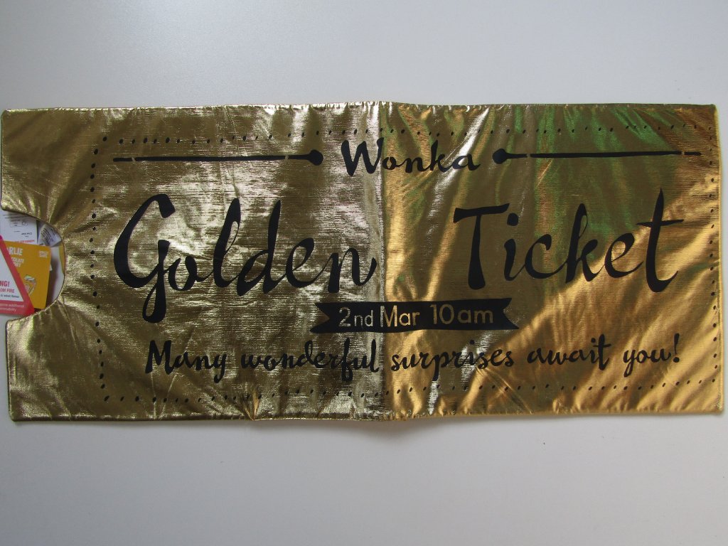 MAŠKARNÍ KOSTÝM- TIKET-WONKA-NOVÝ... VEL-116-140