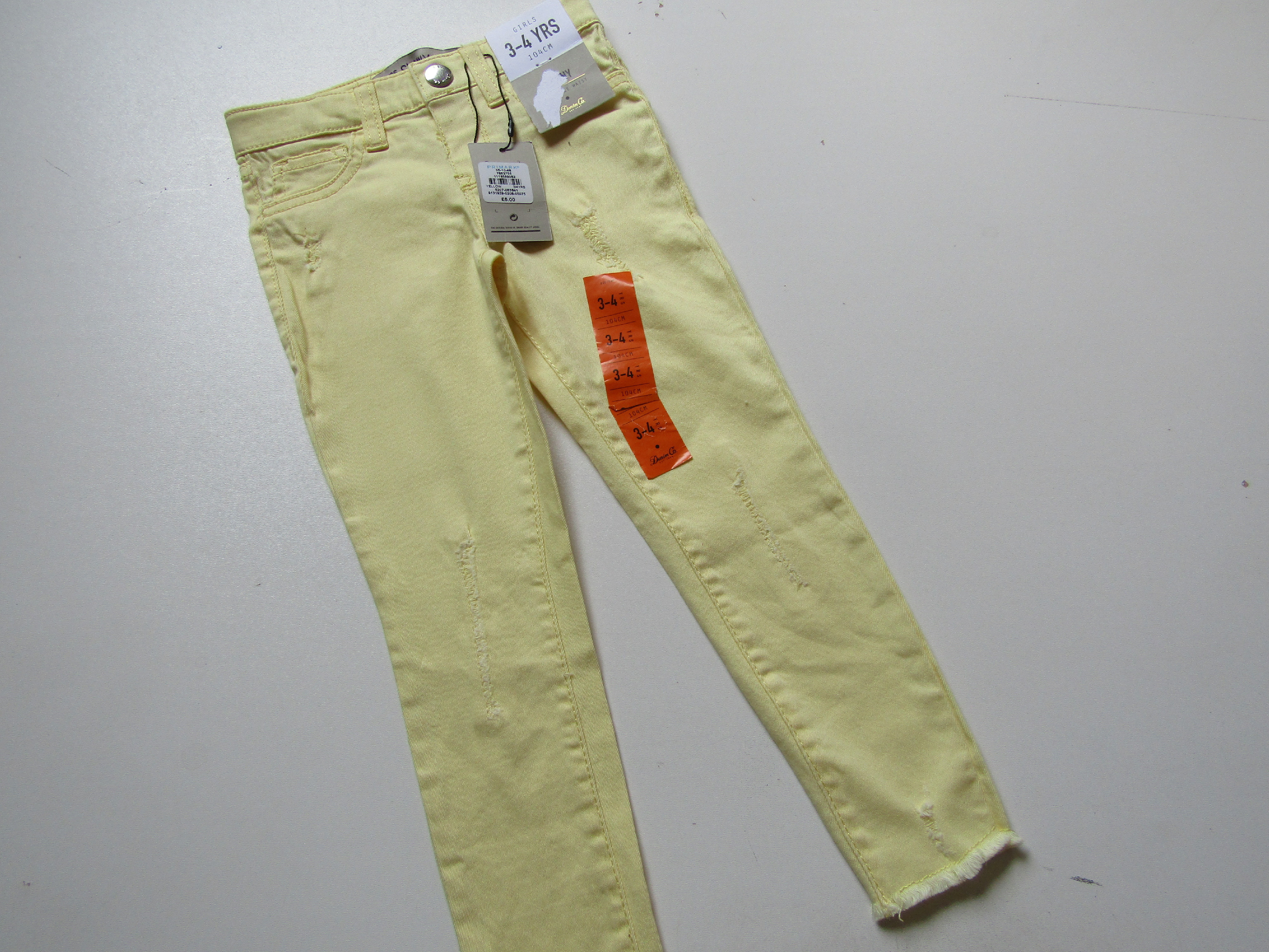 Dívčí elastické kalhoty- DENIM-NOVÉ... VEL-98-104