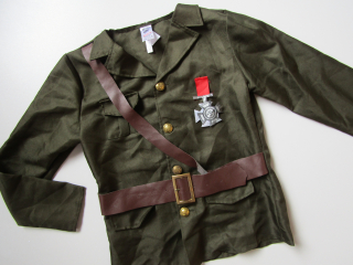 MAŠKARNÍ KOSTÝM- VOJÁK-NOVÝ... VEL-140-152